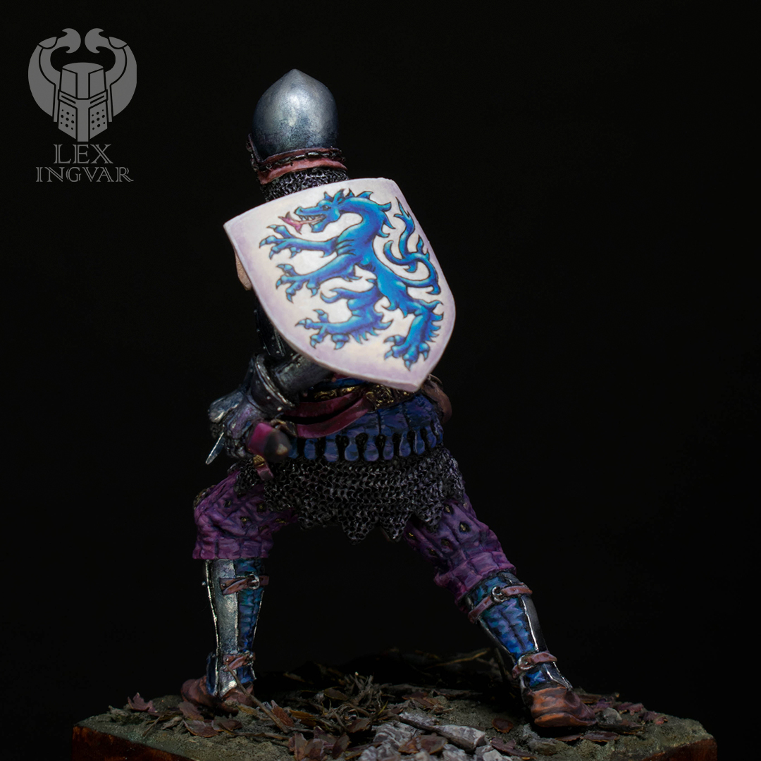 Lion of Sponheim (option 3) - My, Painting miniatures, Miniature, Knights, Painting, Bavaria, Longpost