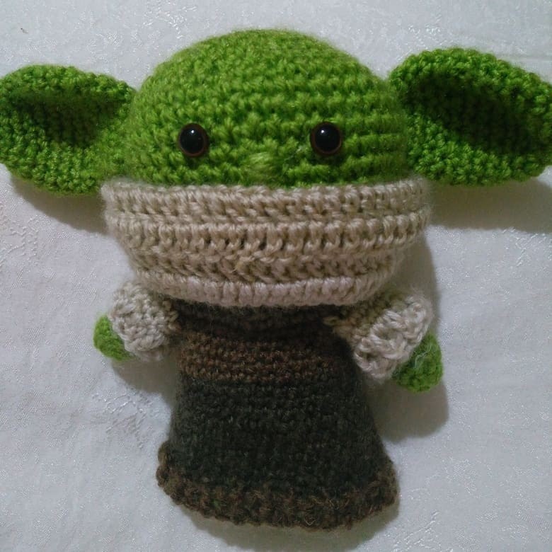 23. My hobby: knitting - My, Star Wars, Mandalorian, Needlework, Amigurumi, Grogu