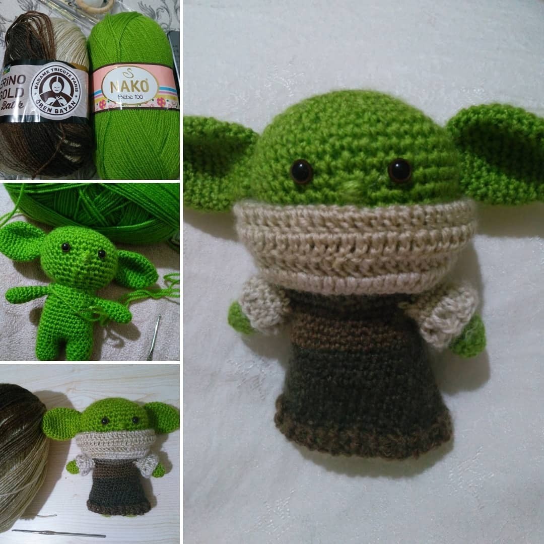 23. My hobby: knitting - My, Star Wars, Mandalorian, Needlework, Amigurumi, Grogu