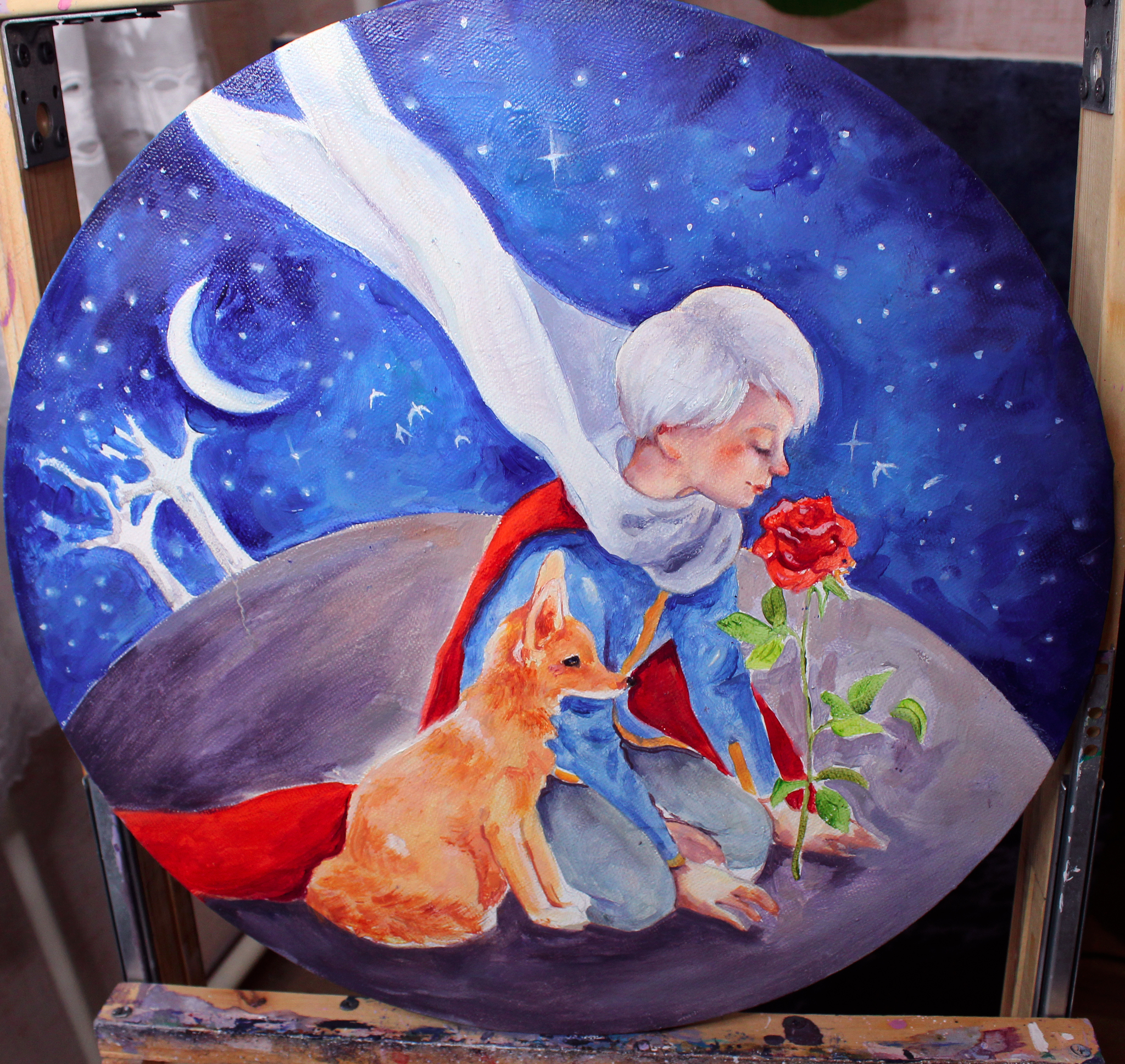 I'll give away two paintings - My, Painting, Oil painting, Little Prince, Longpost