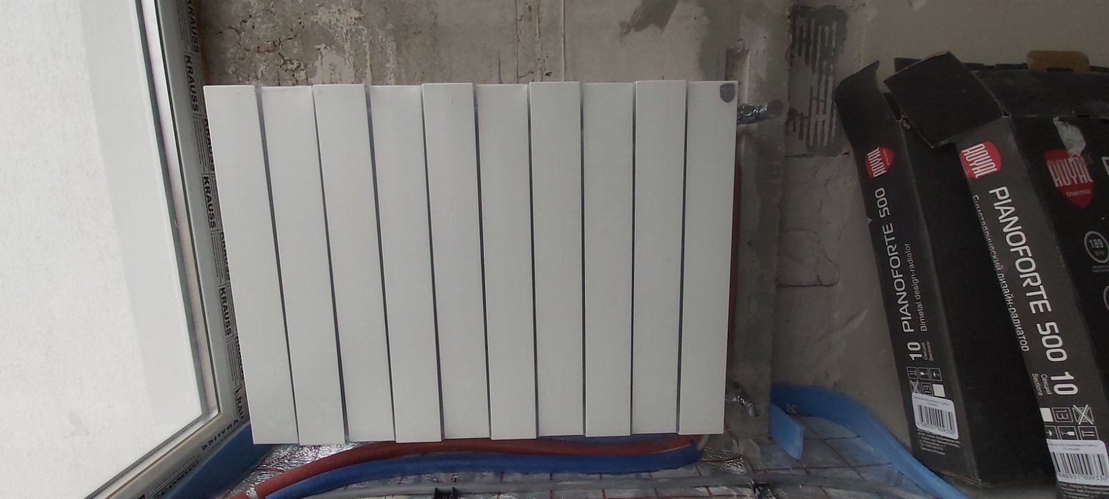 Installation of heating in a one-room apartment in a multi-storey building - My, Heating, Warm floor, Repair of apartments, Crimea, Sevastopol, Longpost