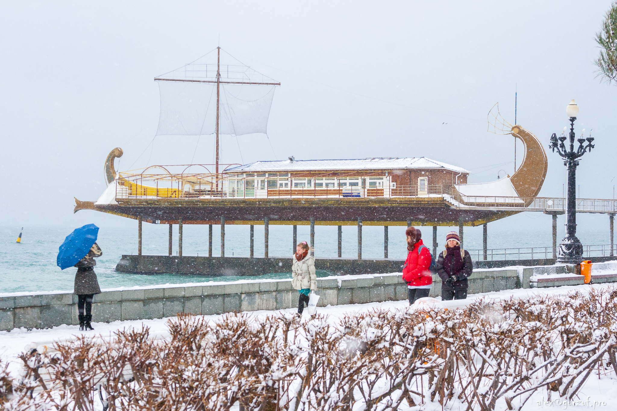 Winter in Yalta - My, Yalta, Crimea, Winter, Landscape, Snow, Longpost