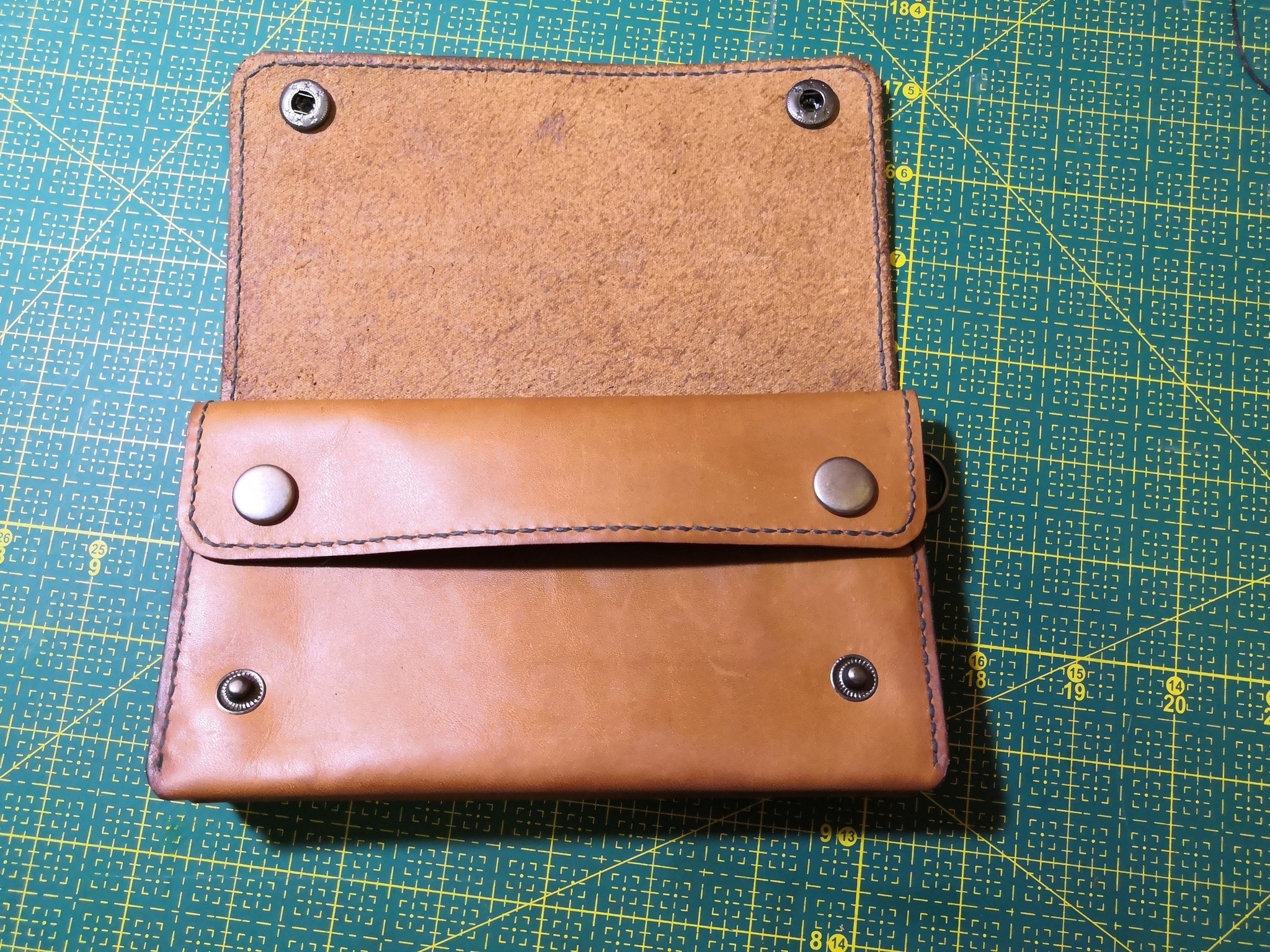 Leather wallet based on video, from the Salty Dog channel - My, Leather products, With your own hands, Wallet, Longpost, Leather craft