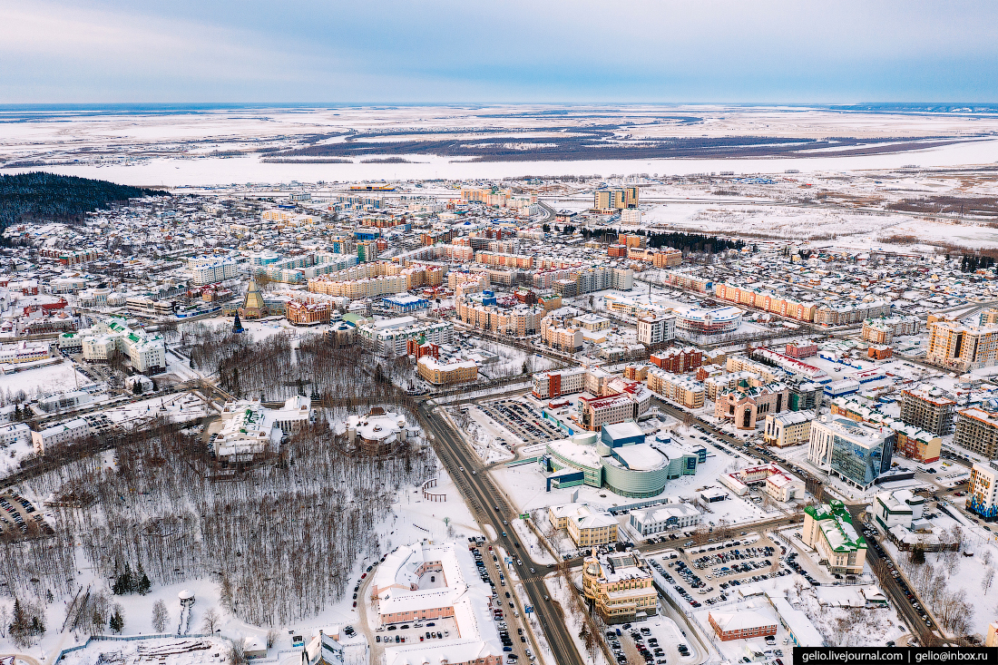 Khanty-Mansiysk from above - the city of pyramids and mammoths - Khanty-Mansiysk, Russian North, Gelio, Longpost