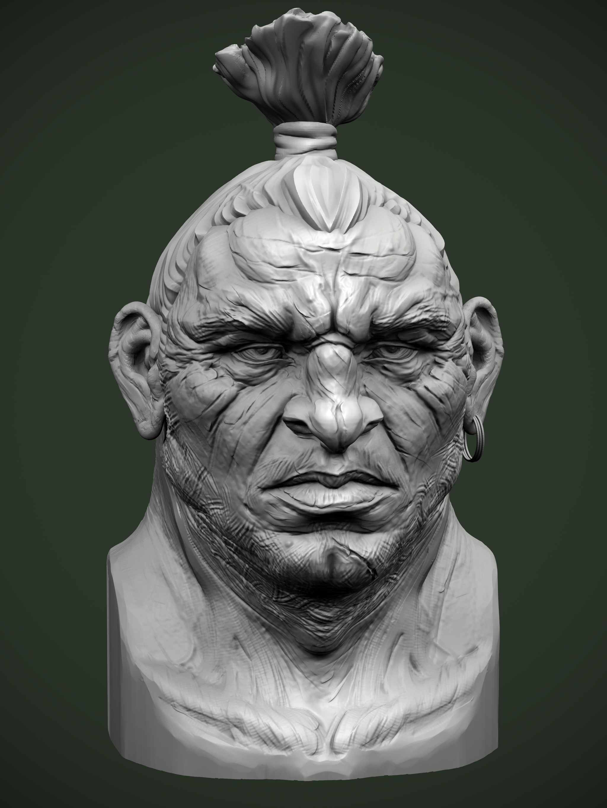 Практика - Моё, 3D, Zbrush, Keyshot, Скульптура, Бюст