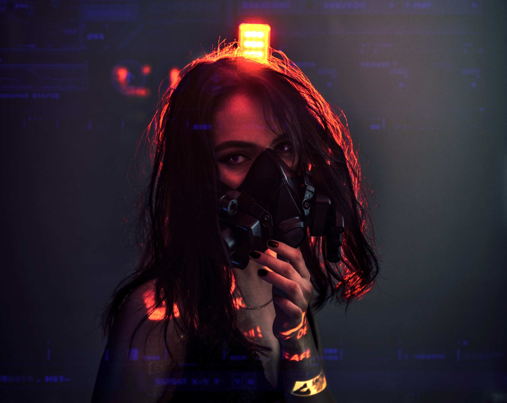 Angel of cybernetic paradise - My, Cyberpunk, The photo, Portrait, Beautiful girl, Technologies, Future, Implants, Longpost