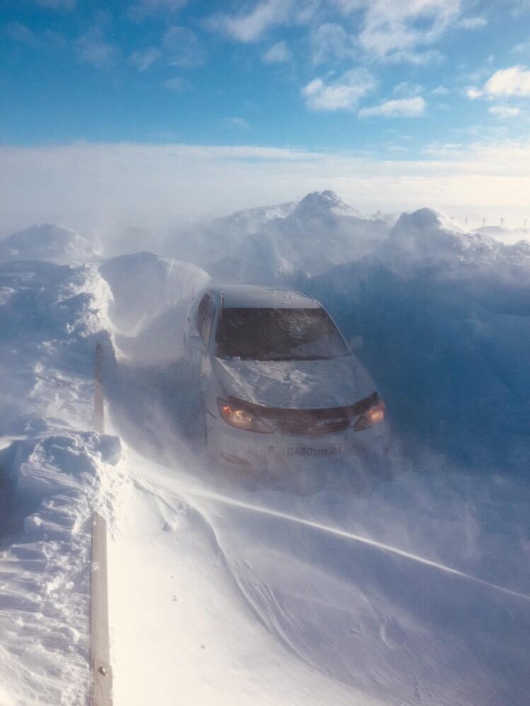 Kazakhstan roads - Snow, The road was swept away, Buran, Kazakhstan, Video, Tiktok, Vertical video, Longpost