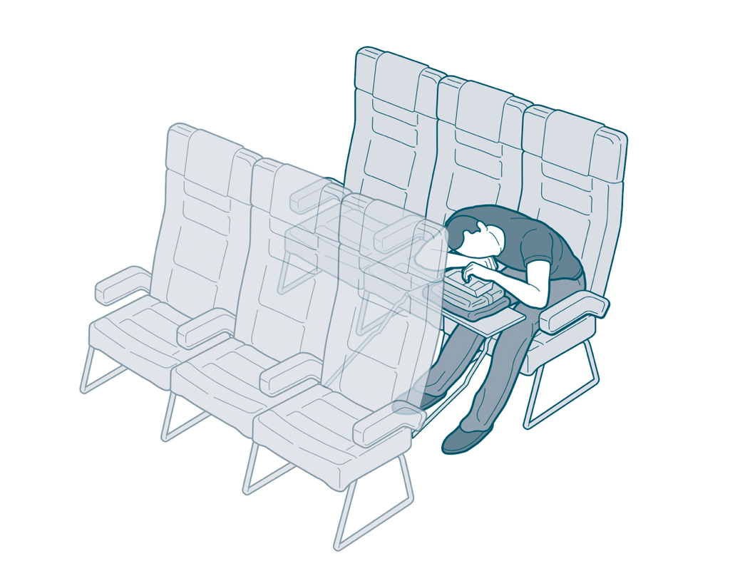 17 Weird Flight Sleeping Positions Recommended by Real Travelers - A life, Peace, Travels, Advice, Laughter (reaction), Technologies, Flight, Curiosity, Longpost