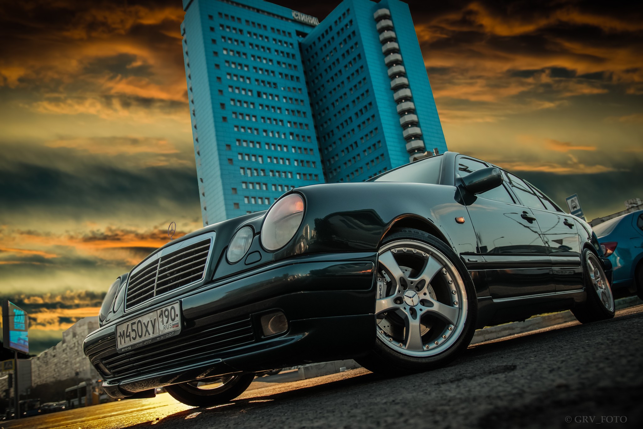 Photo for evaluation canon 80d - My, The photo, Mercedes, Sunset, Photoshop