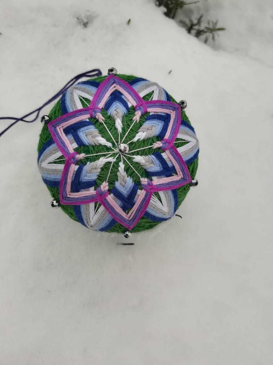 Temari balls or Japanese art - My, Needlework with process, Embroidery, Longpost