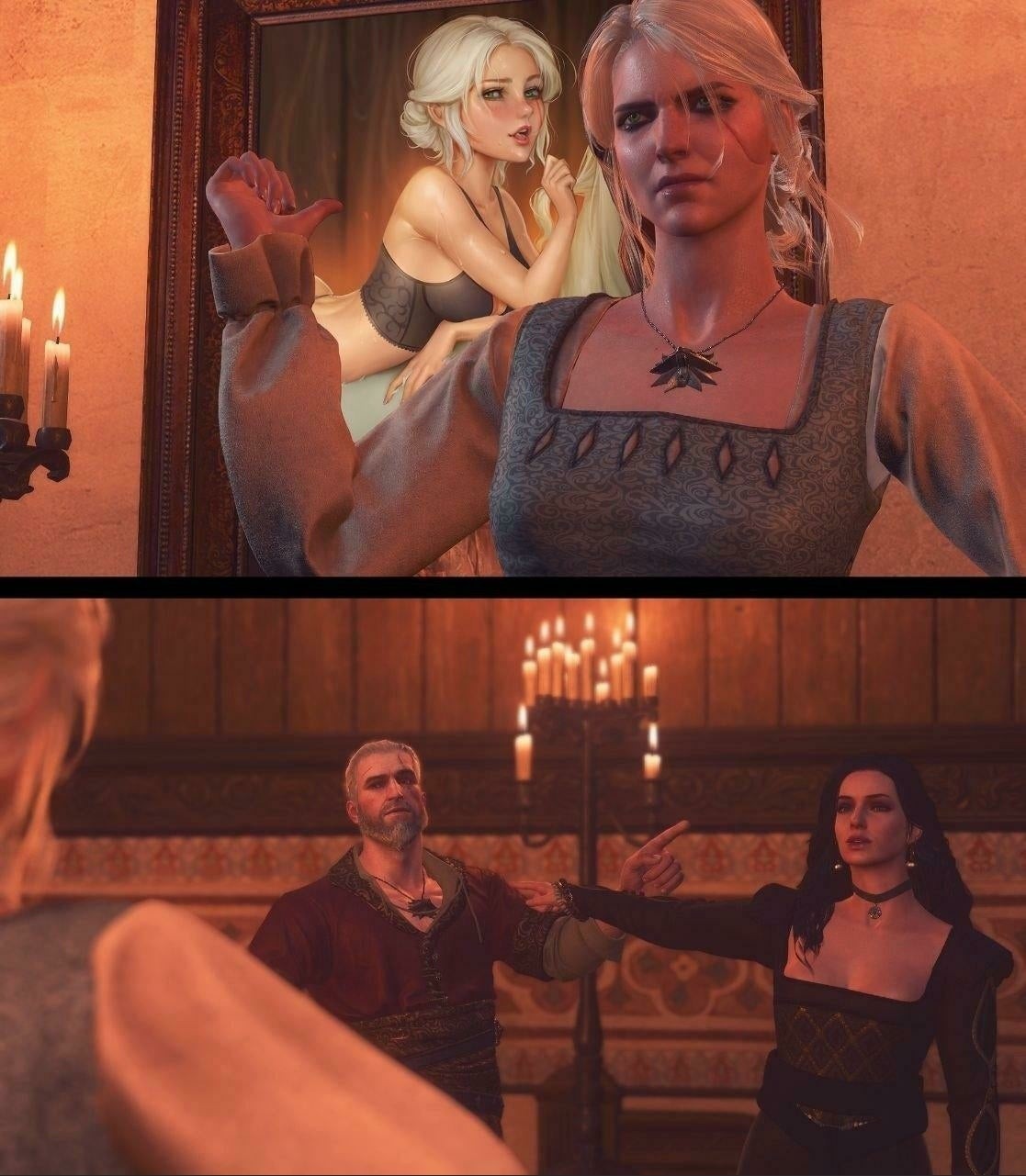 Who hung this? - Witcher, Ciri, Yennefer