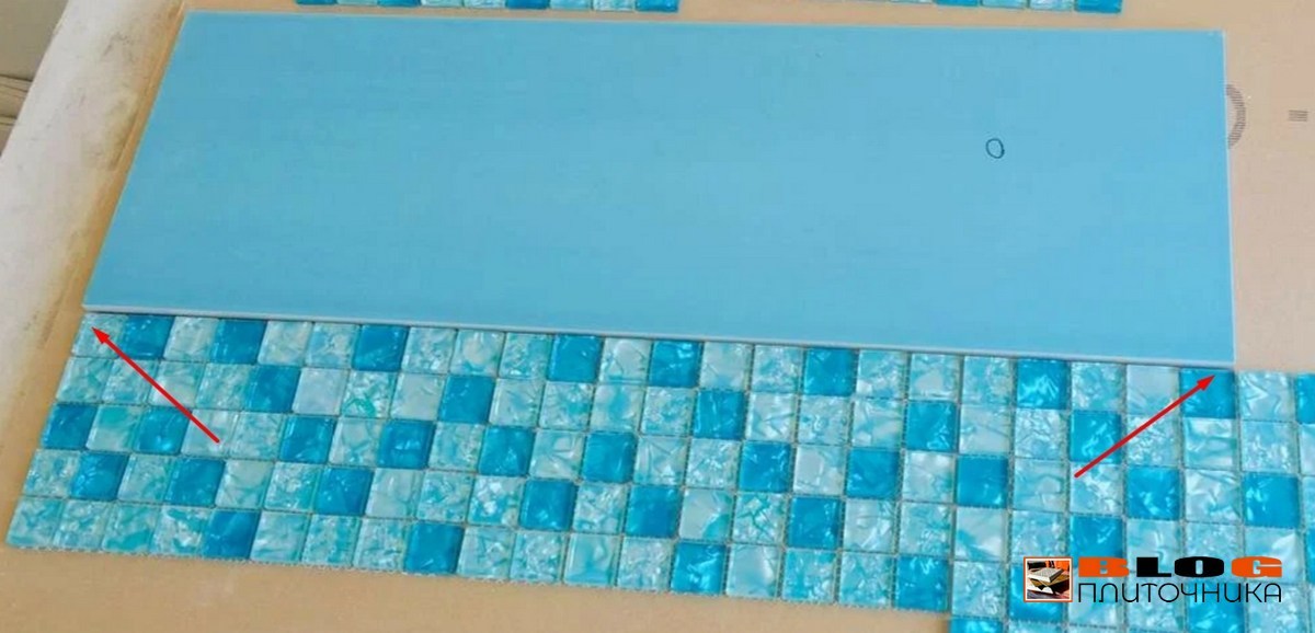 Why does the mosaic border come in “waves”? or Laying a mosaic border: Photo report from the scene - From... to...) - My, Mosaic, Border, Tilers, Building, Instructions, Tools, Tile adhesive, Repair of apartments, Longpost