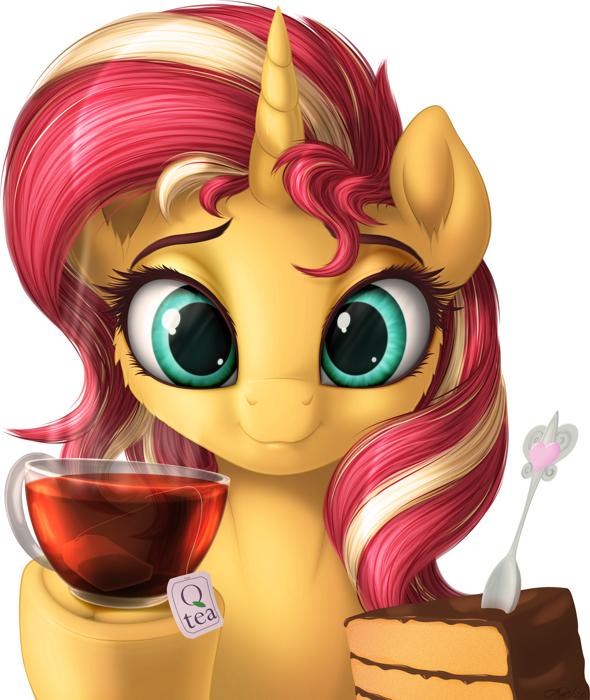 Tea? - My little pony, PonyArt, Sunset shimmer, Awalex