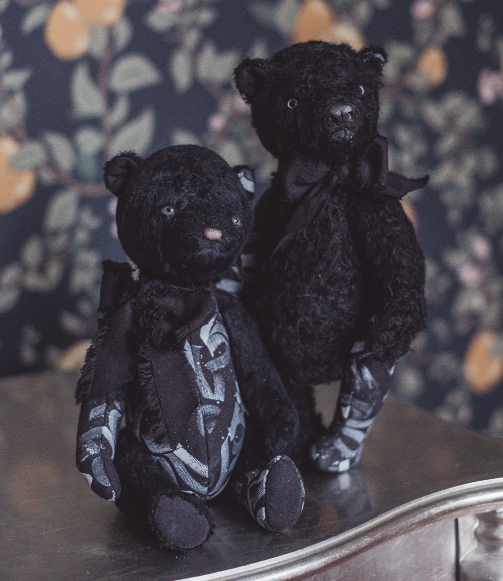 Teddy bears with calligraphy - My, Teddy bear, Author's toy, Calligraphy, Handmade, Needlework without process, Longpost