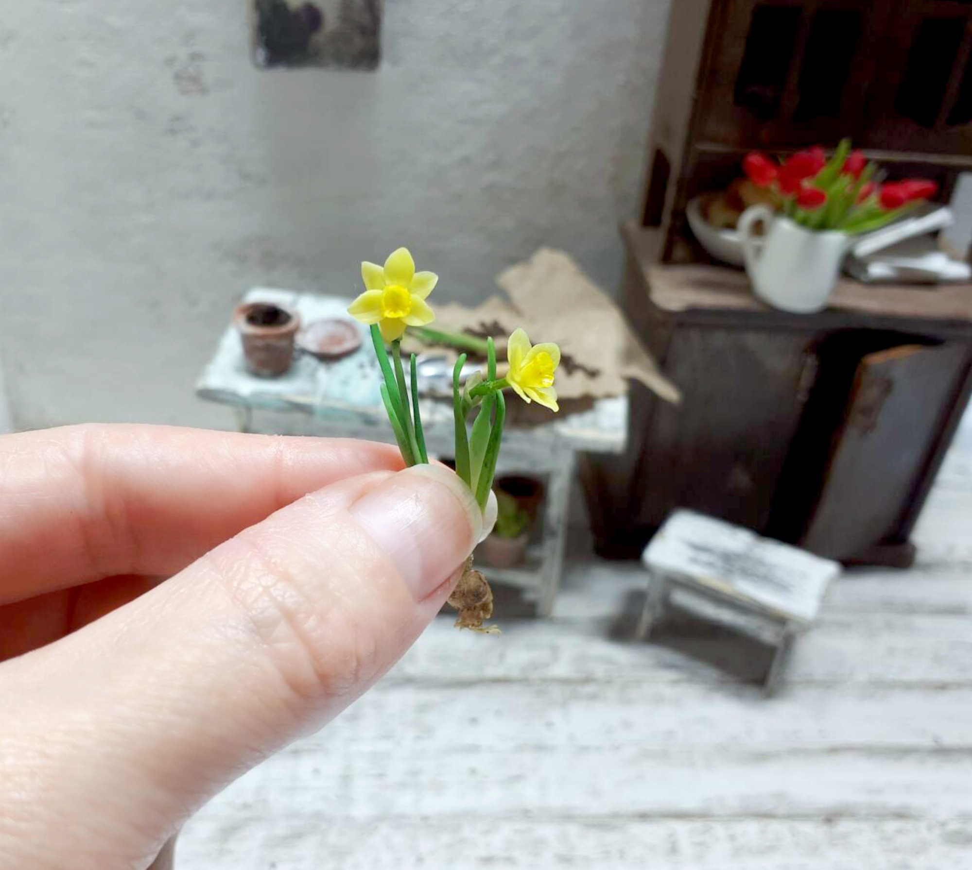 Flower miniatures - My, Needlework without process, Polymer clay, Flowers, Cold porcelain, Miniature, Longpost