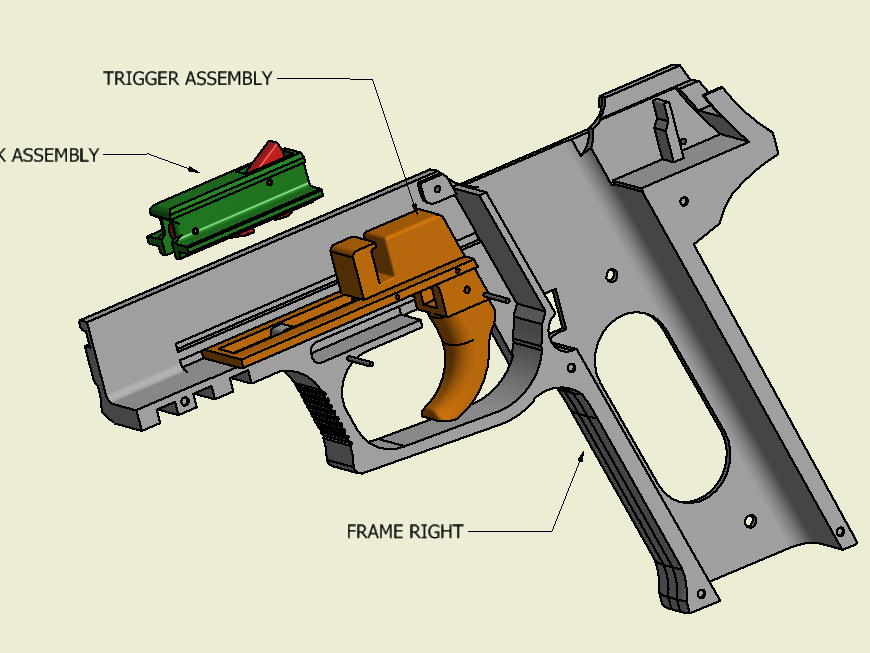 Sig Sauer P226 на 3д принтере - Моё, Оружие, 3D моделирование, 3D печать, Хобби, Самоделки, Статья, Не стесняйся своих увлечений, Япония, Видео, Длиннопост