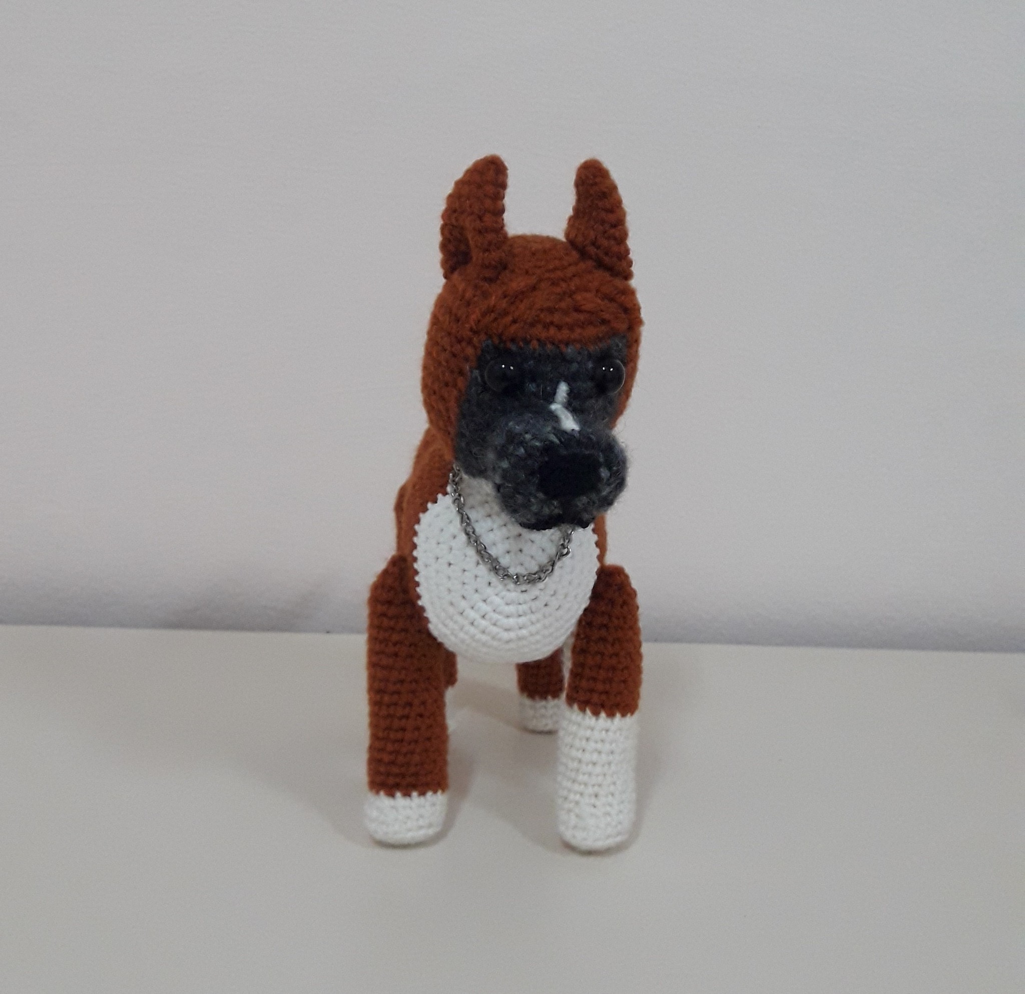 Knitted dogs - My, Amigurumi, Dog, Amstaff, Portrait doll, Longpost, Needlework without process, Knitting, With your own hands, Needlework