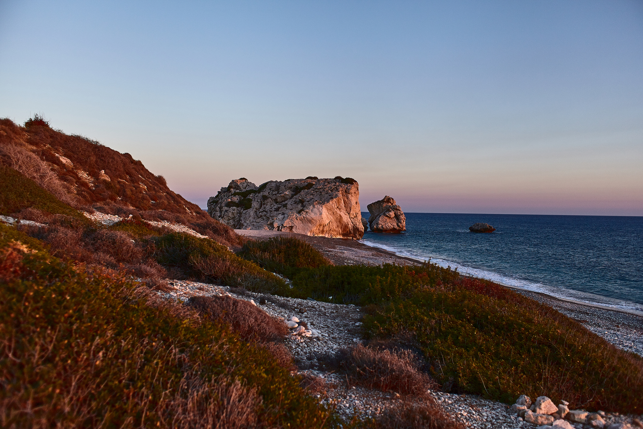 Sky, sea and earth - My, Canon, Sea, The photo, Cyprus, Beach, Sunset, Nature