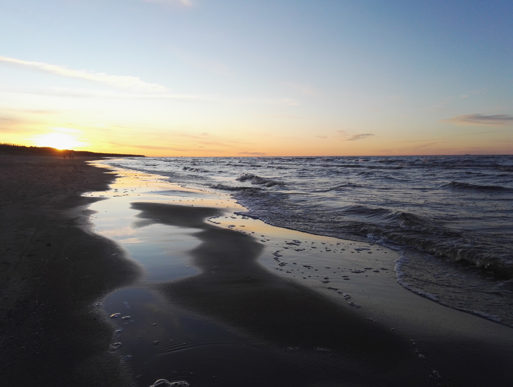 Sunset on the sea - My, Sunset, Sea, Nature, Dunes, Golden hour, The photo, Longpost