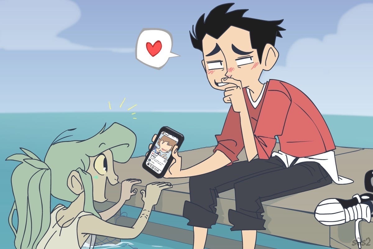 Is the love mutual? - Comics, Mermaid, The Little Trashmaid, Longpost, S0s2