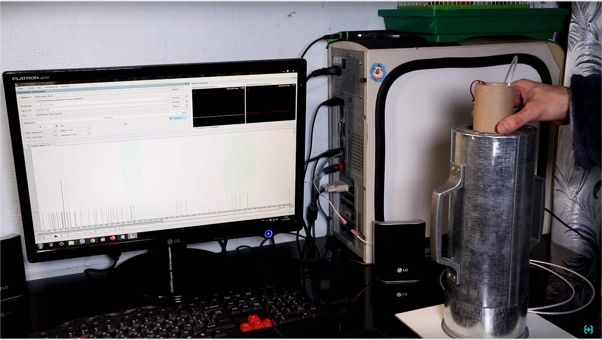 Radioactive products. Gamma spectrometer. Part 2 - My, Radiation, Hamster Time, Electronics, The science, How is it done, Dosimeter, Physics, Longpost, Video