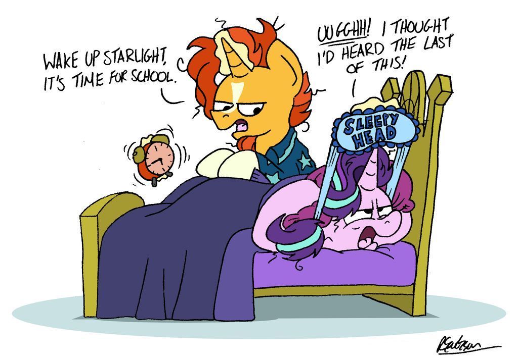 Rise and shine! - My little pony, PonyArt, Starlight Glimmer, Sunburst, Bobthedalek