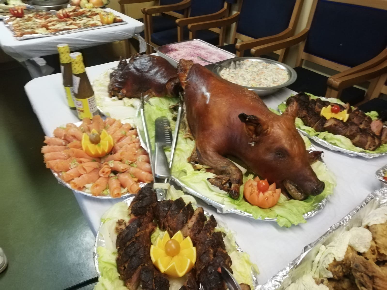 New Year's table on the ship - My, Food, New Year, Vessel, Longpost