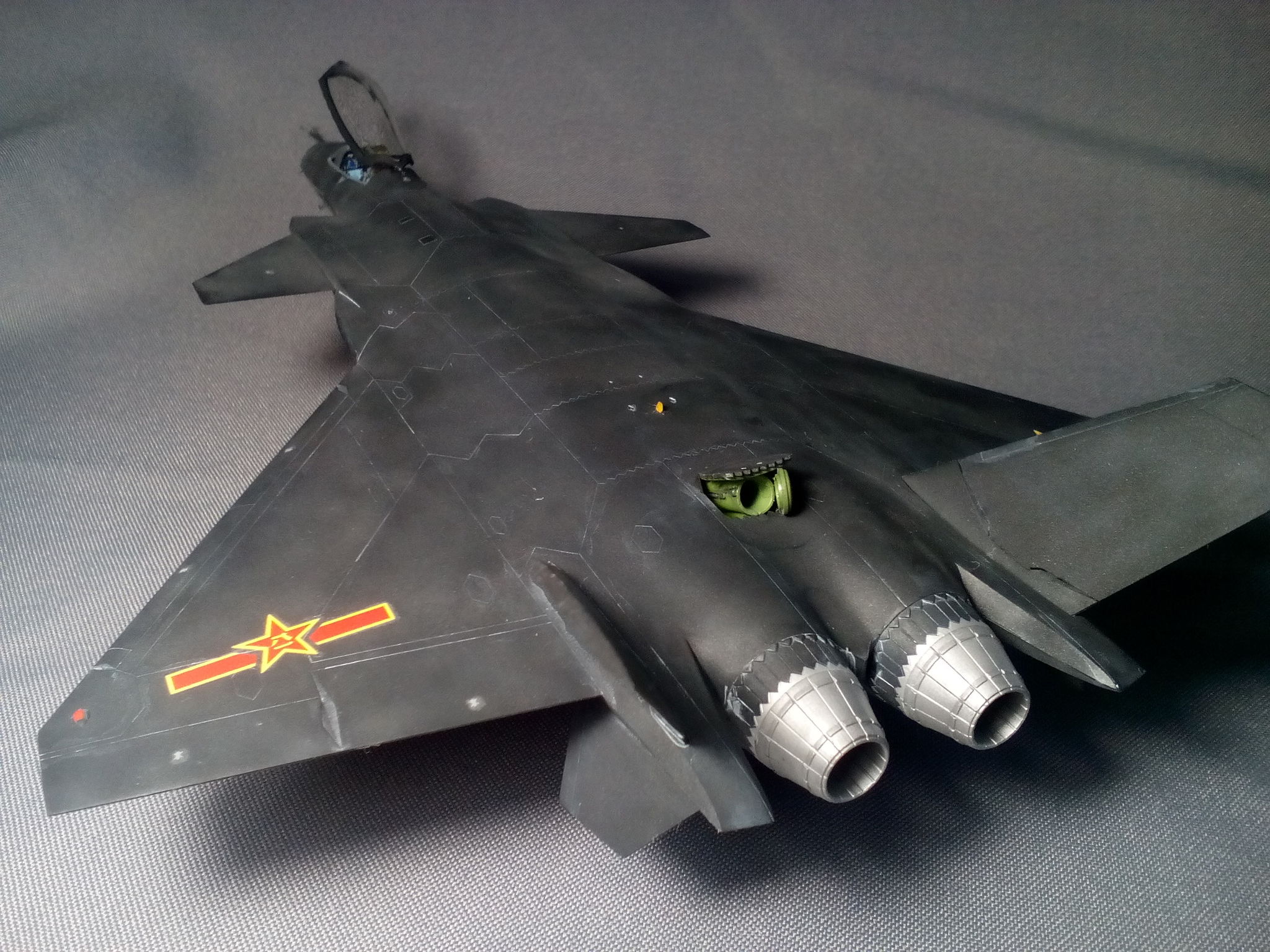 Dragon of Heaven. - My, Stand modeling, Prefabricated model, Aircraft modeling, Fighter, China, Fifth generation, Prototype, Longpost