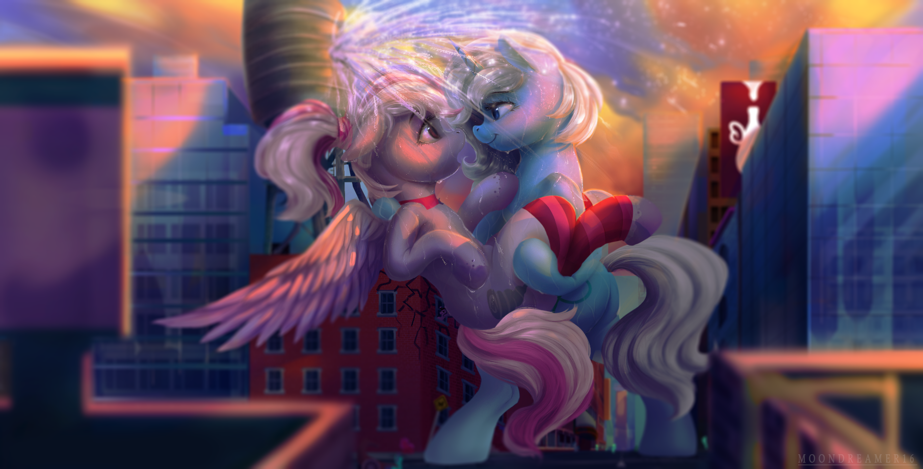 Романтика - My Little Pony, PonyArt, Original Character, MLP Lesbian, Шиппинг, Moondreamer16, Giant Pony