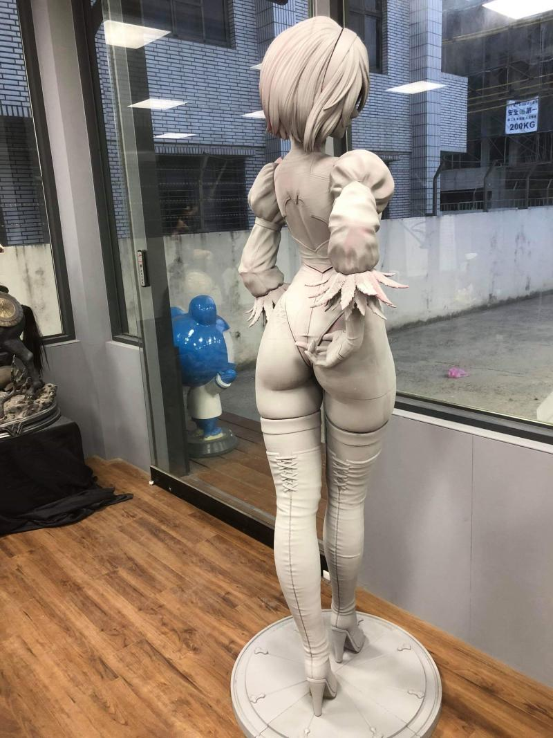 Ringing vulgarity 2. The Chinese created a personal full-length statue of the heroine from Nier - NIER Automata, Computer games, The statue, Sculpture, 3D printer, Longpost