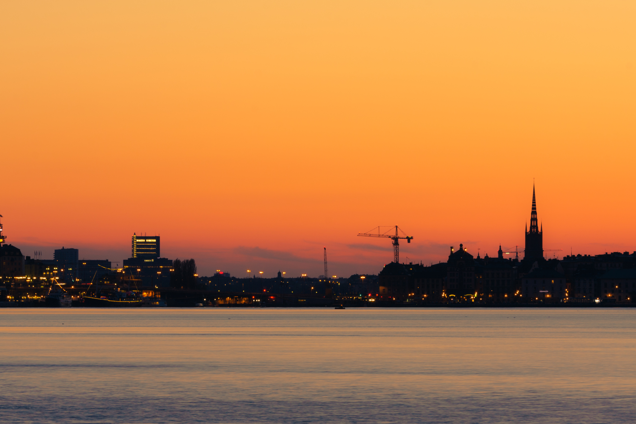 Stockholm sunset - My, Sunset, The photo, Stockholm, beauty, Town, No filters