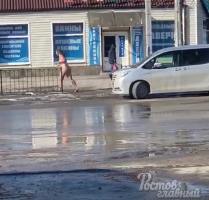 Spring exacerbation: in Taganrog, a half-naked girl smeared herself with mud and bathed in a puddle - NSFW, Taganrog, Girls, Naked, Seasonal exacerbation, Puddle, Longpost