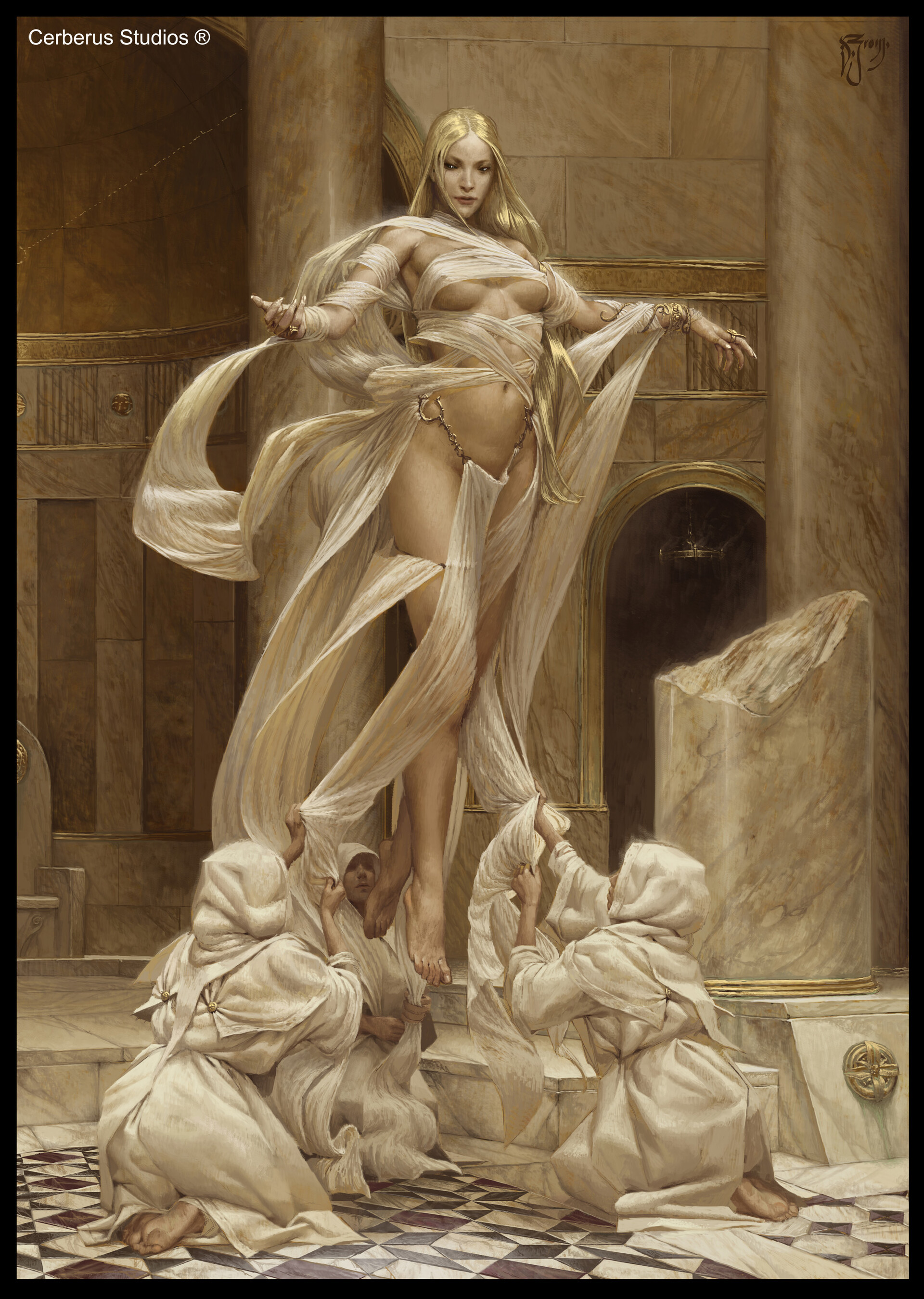 Goddess of Light - NSFW, Art, Erotic, Hand-drawn erotica, Deity, Fantasy, Daniel Zrom