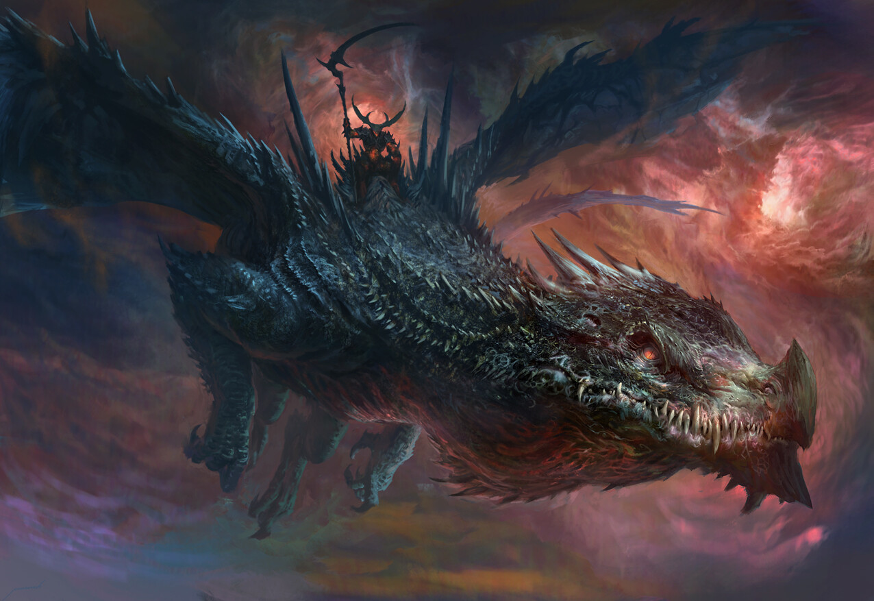 Dragonrider - Арт, Фэнтези, Manzanedo, Дракон