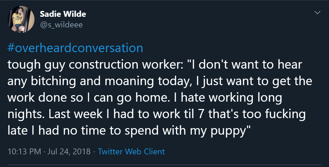 Priorities - Dog, Builders, Work, Processing, Twitter