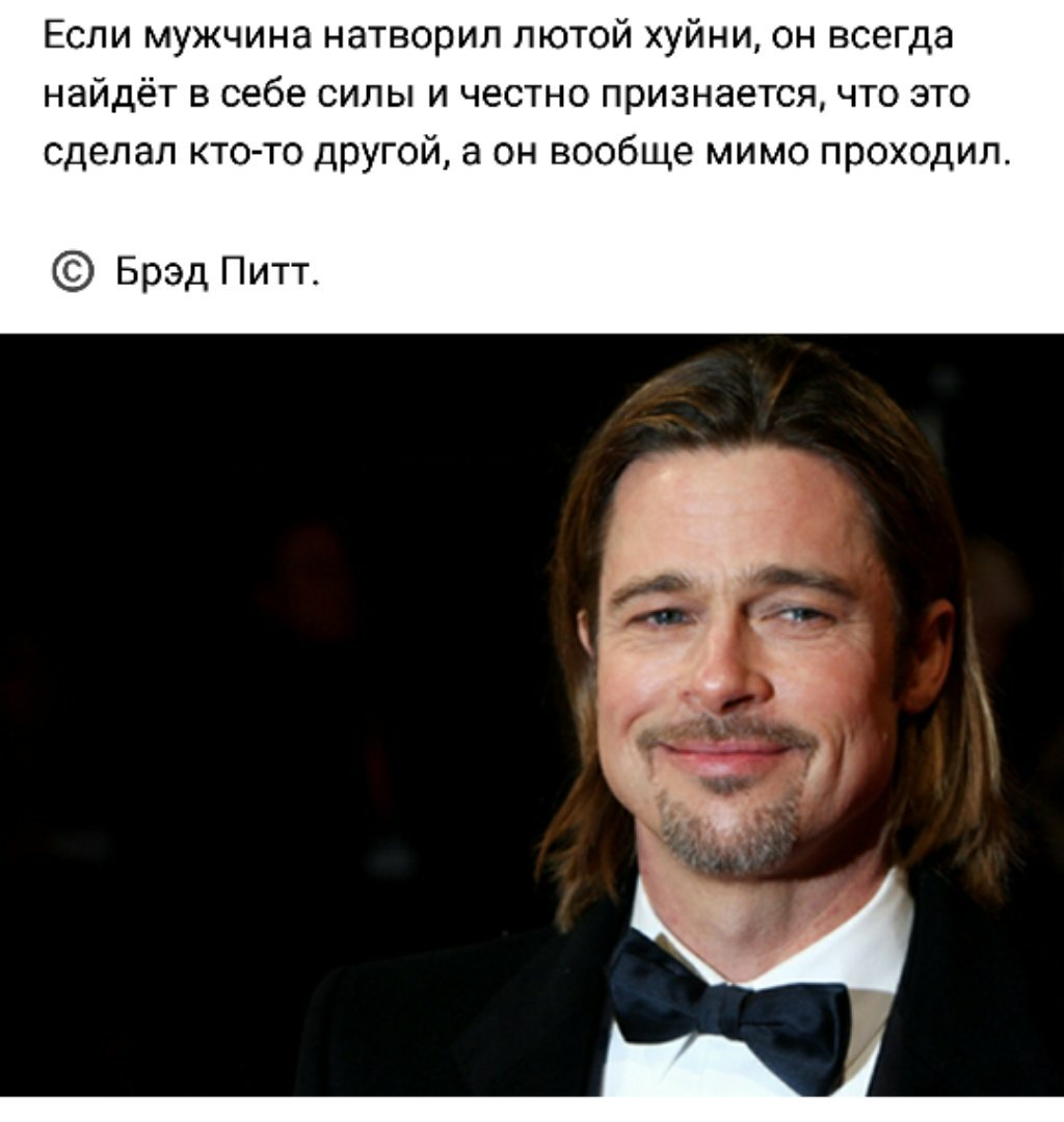 Brad Pitt won't lie, I'm sure - Humor, Quotes