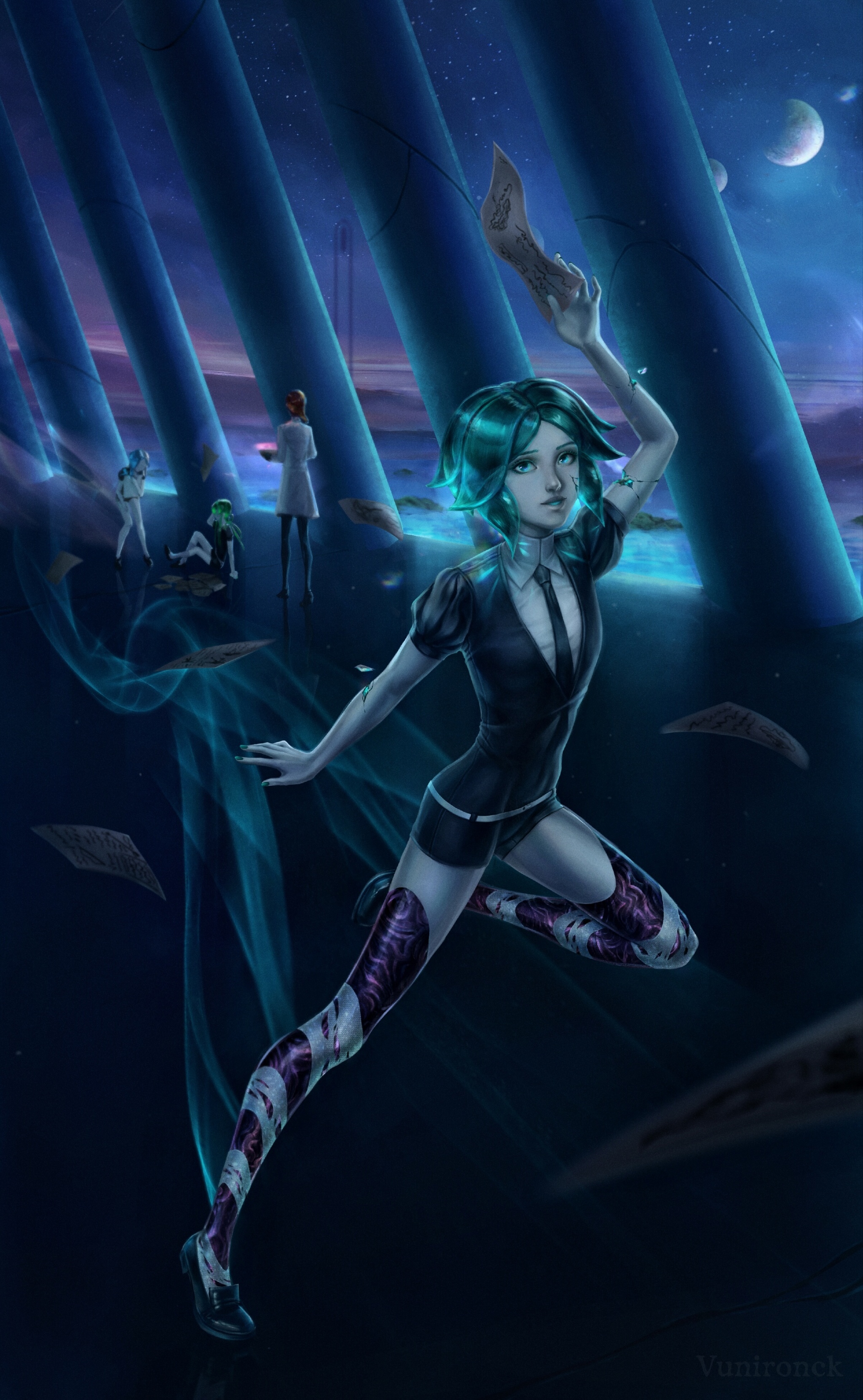 Progress over 2 years, here is dear Phosphophyllite - My, Fan art, Houseki no kuni, Phosphophyllite, Art, Longpost