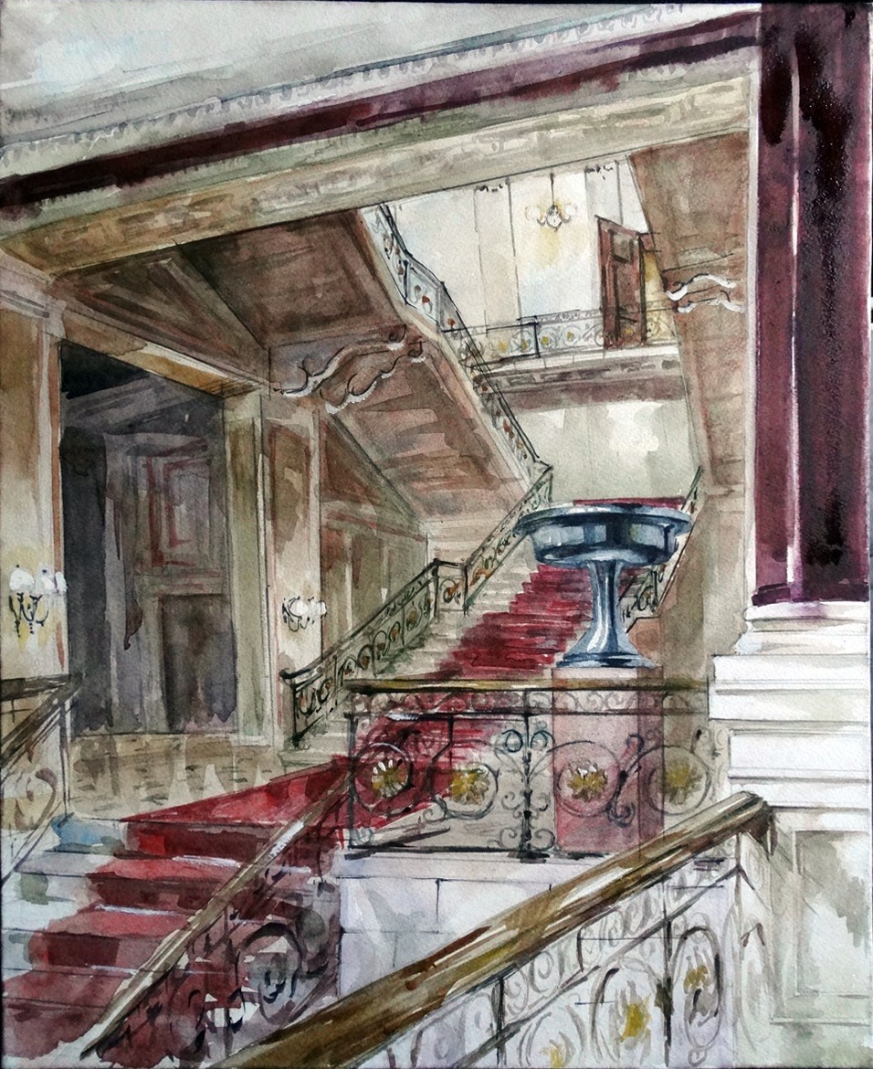 My Hermitage interiors - My, Drawing, Pencil drawing, Hermitage, Longpost