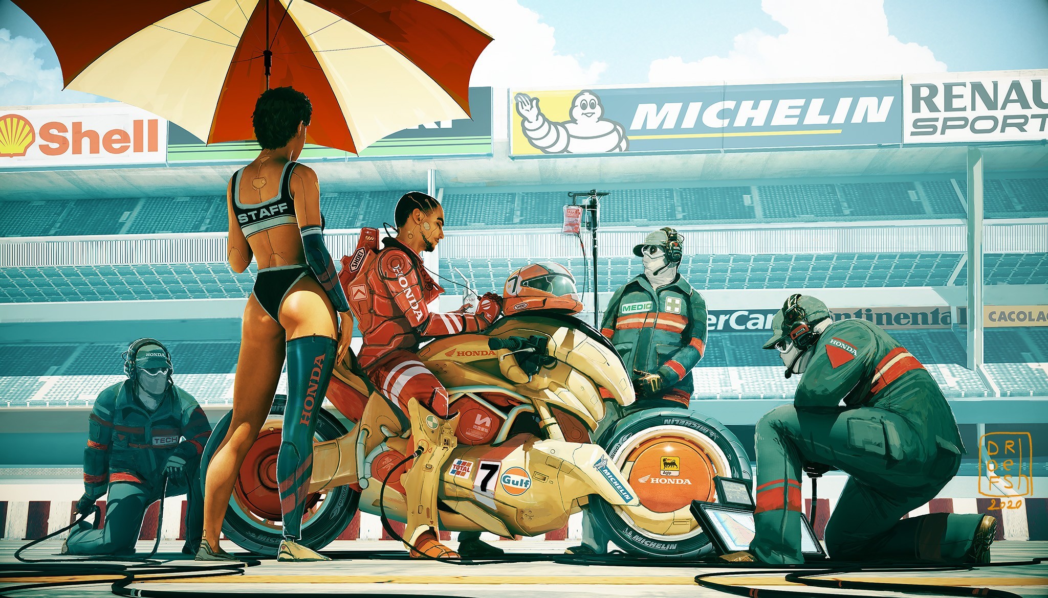 Race - Art, Drawing, Race, Moto, Dofresh