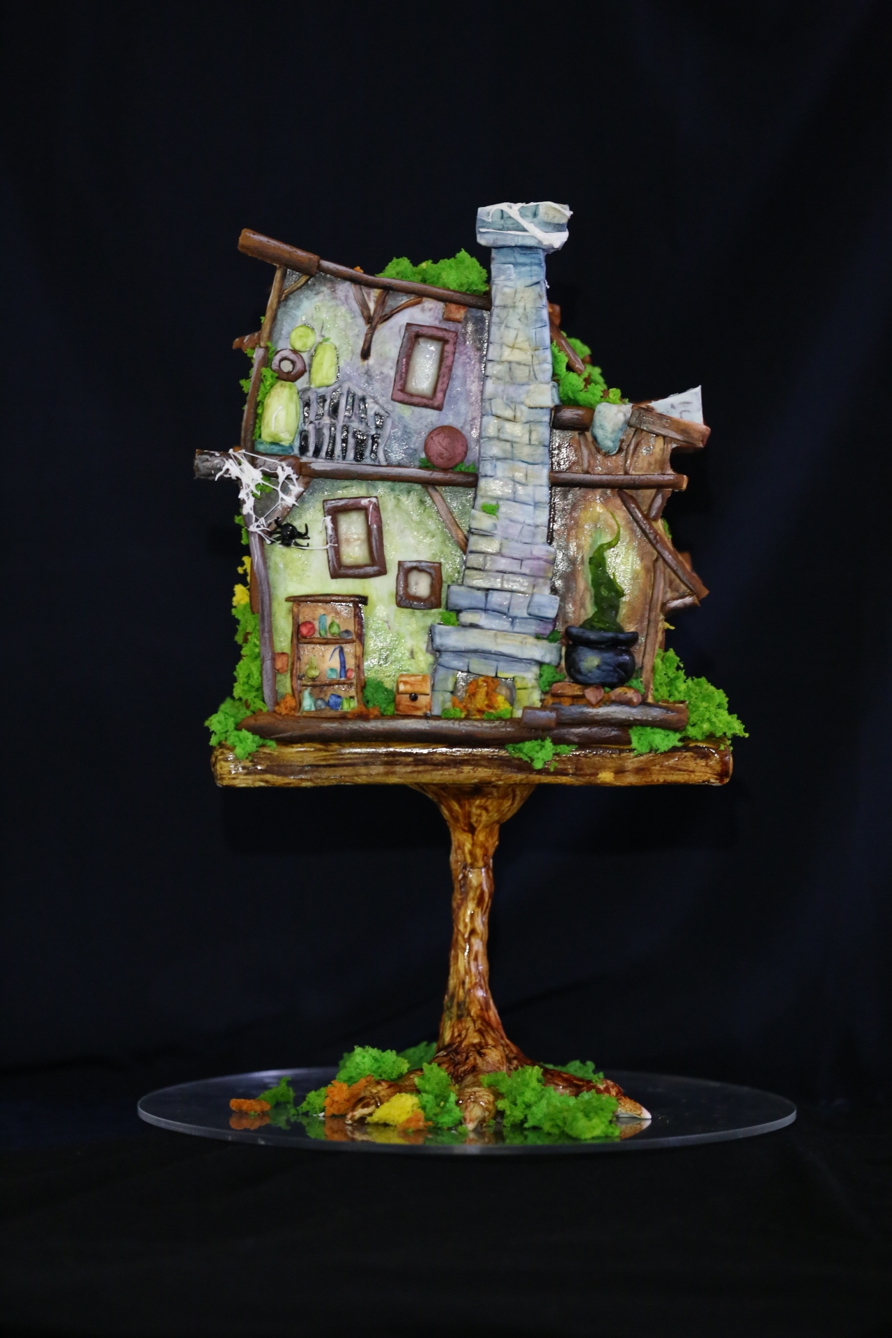 Hut on a chicken leg... - My, Needlework without process, Cake, Art, Video, Longpost