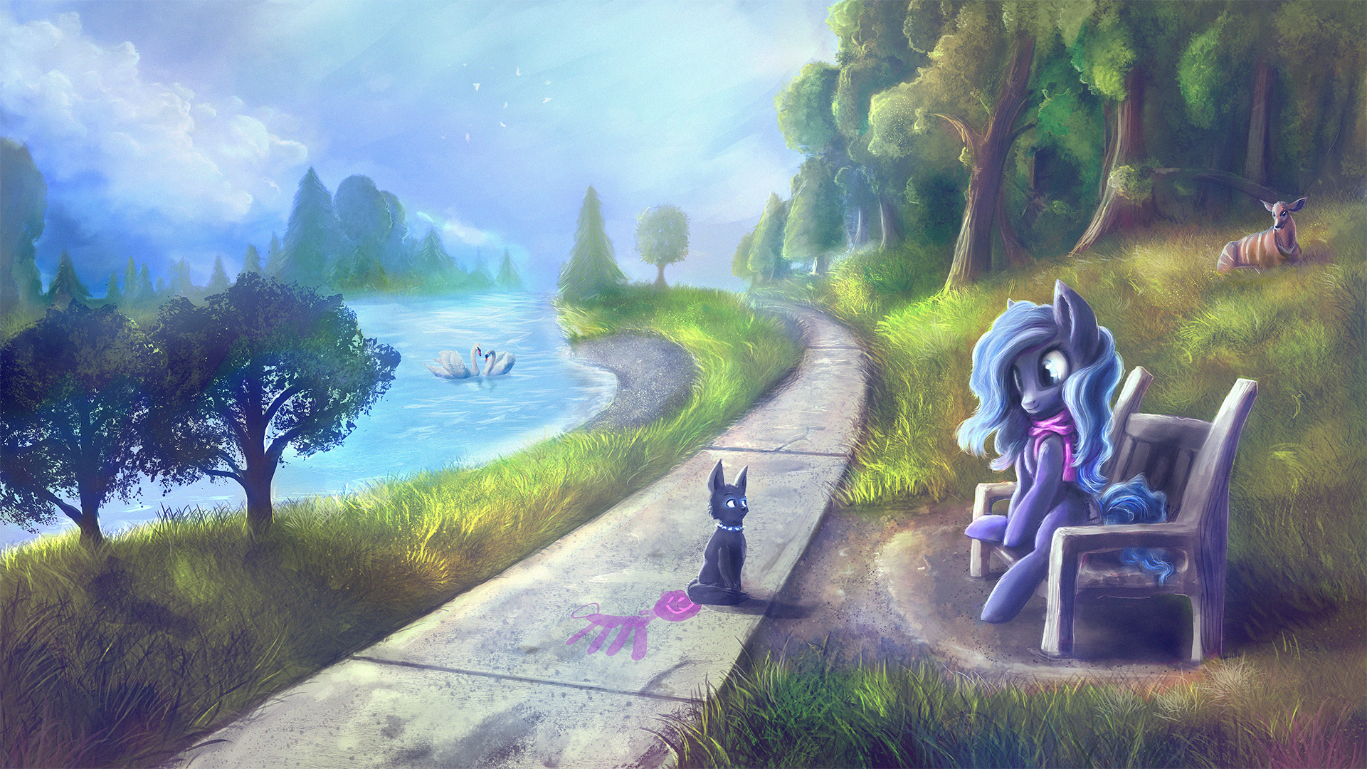 Alone with nature - My little pony, Princess luna