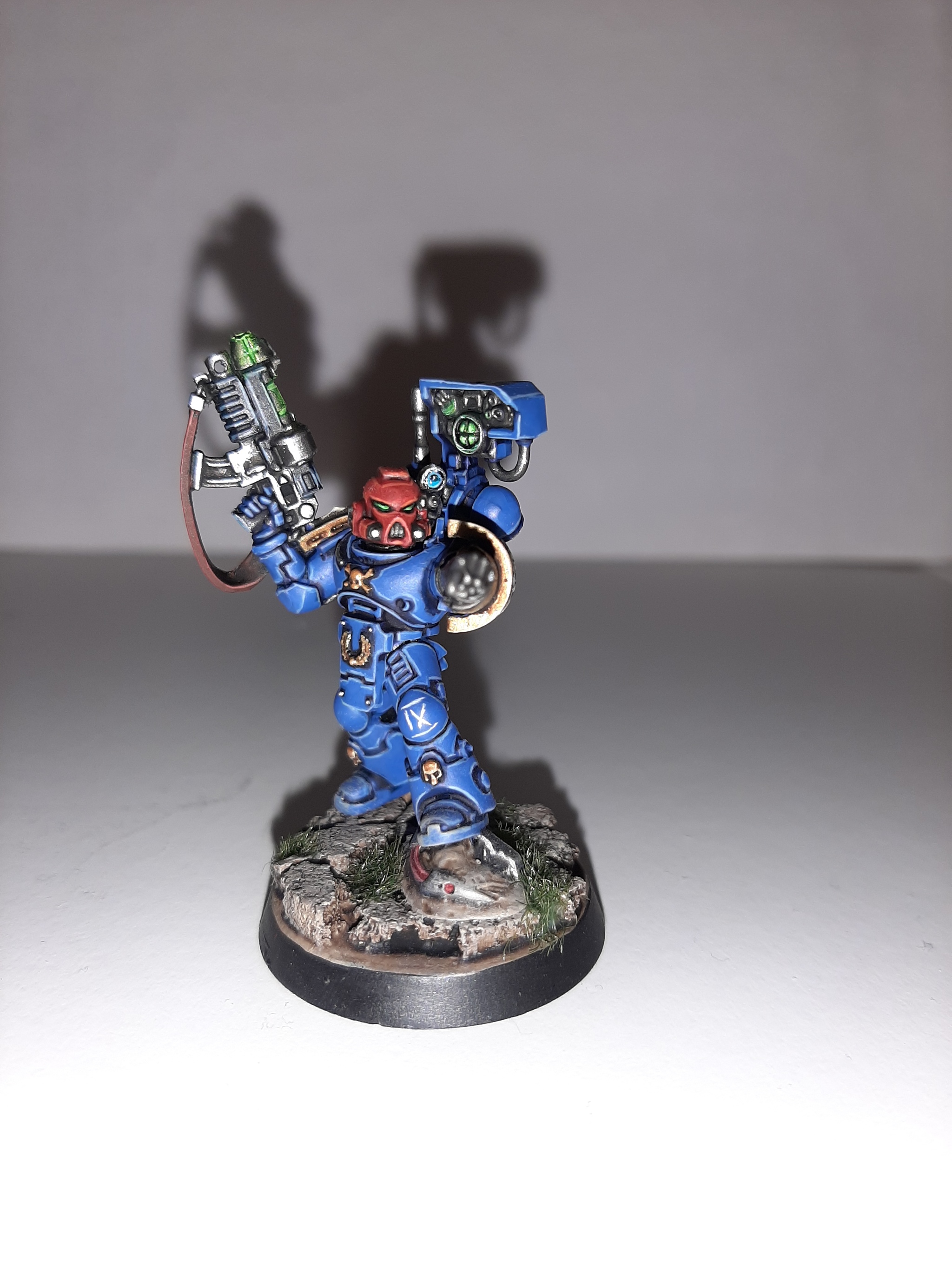 Silly people. Devastator Squad Sergeant - My, Baby Men, Wh miniatures, Painting miniatures, Warhammer 40k, Longpost