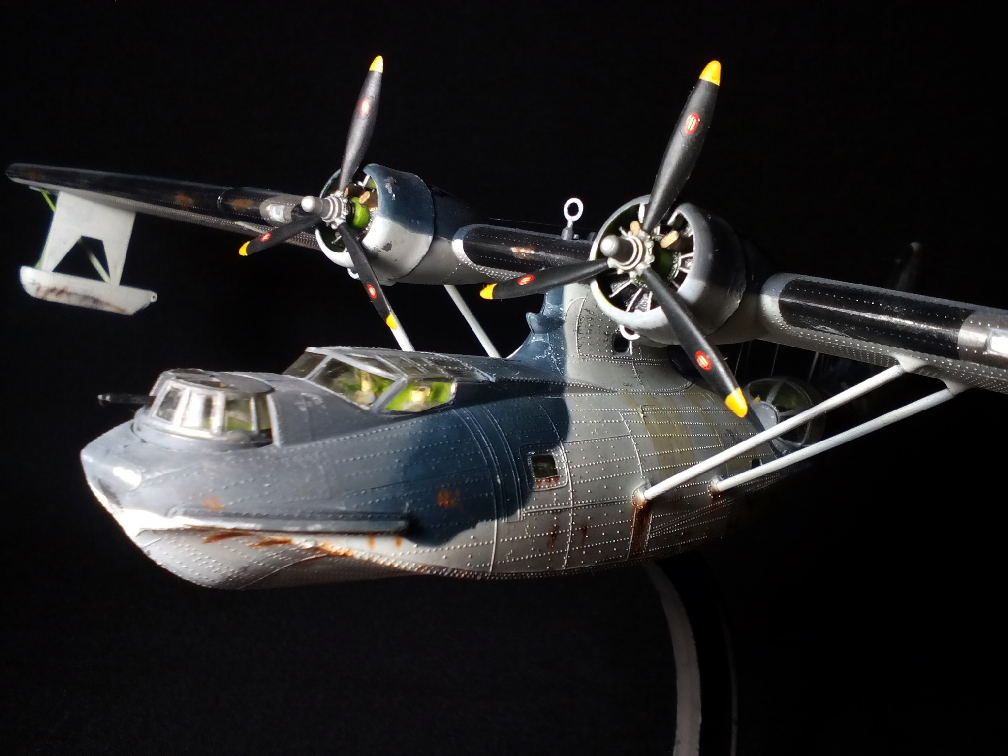 Guardian of the seas. Consolidated PBY-5 Catalina IIa - My, Stand modeling, Aircraft modeling, Prefabricated model, Story, The Second World War, Flying boat, Catalina, Longpost