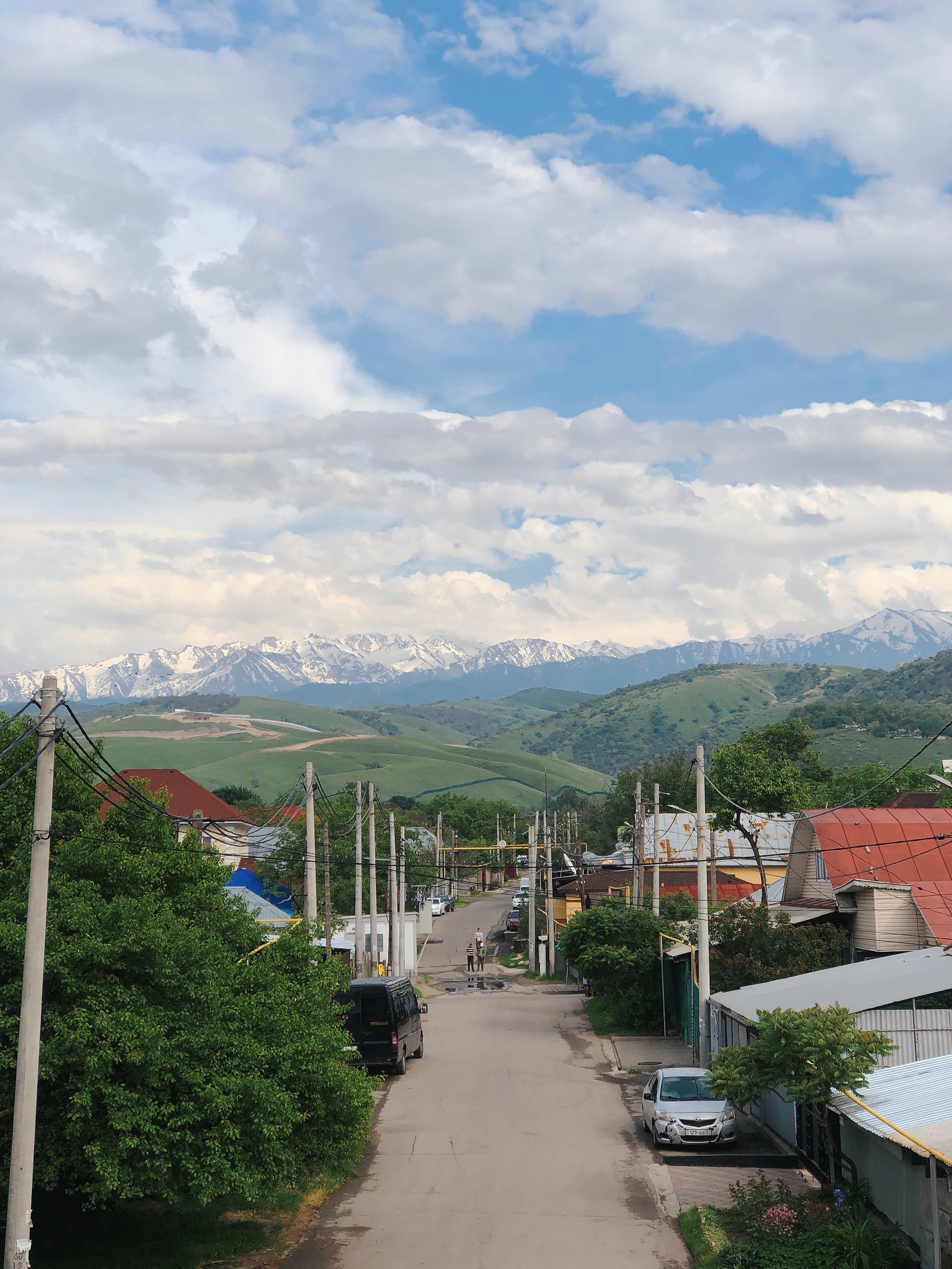 Malaya Stanitsa / Almaty, Kazakhstan - My, Town, The mountains, Road, Morning, The photo, Kazakhstan, Landscape, Nature