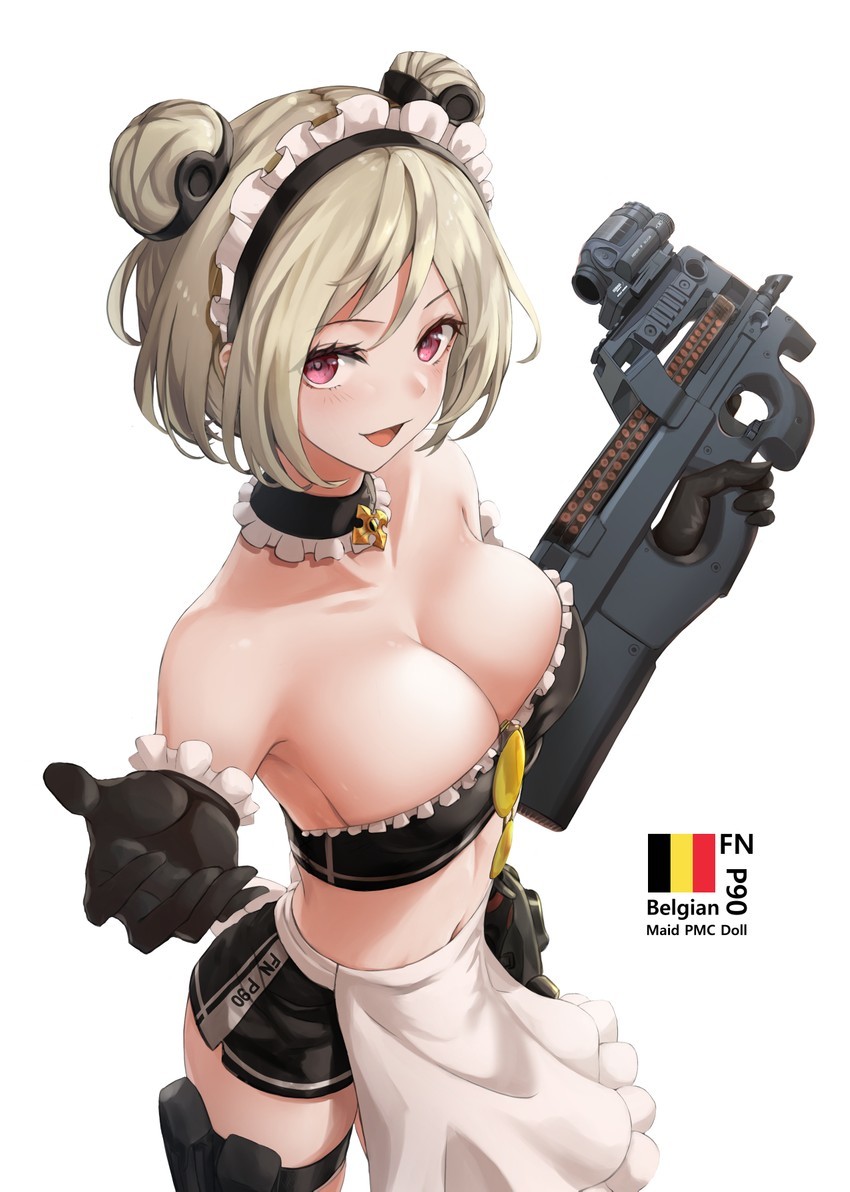 Anime Art - Anime, Anime art, Girls frontline, P90, Breast