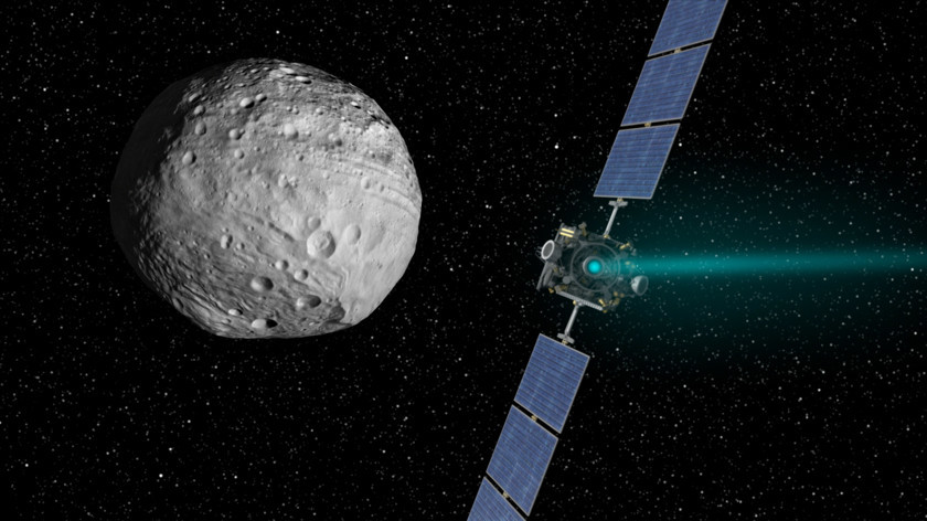 Turbulent times on the Vesta asteroid - Orbit, NASA, Land, Danger, Asteroid, Galaxy, The science, Space, GIF, Longpost, Asteroid Vesta