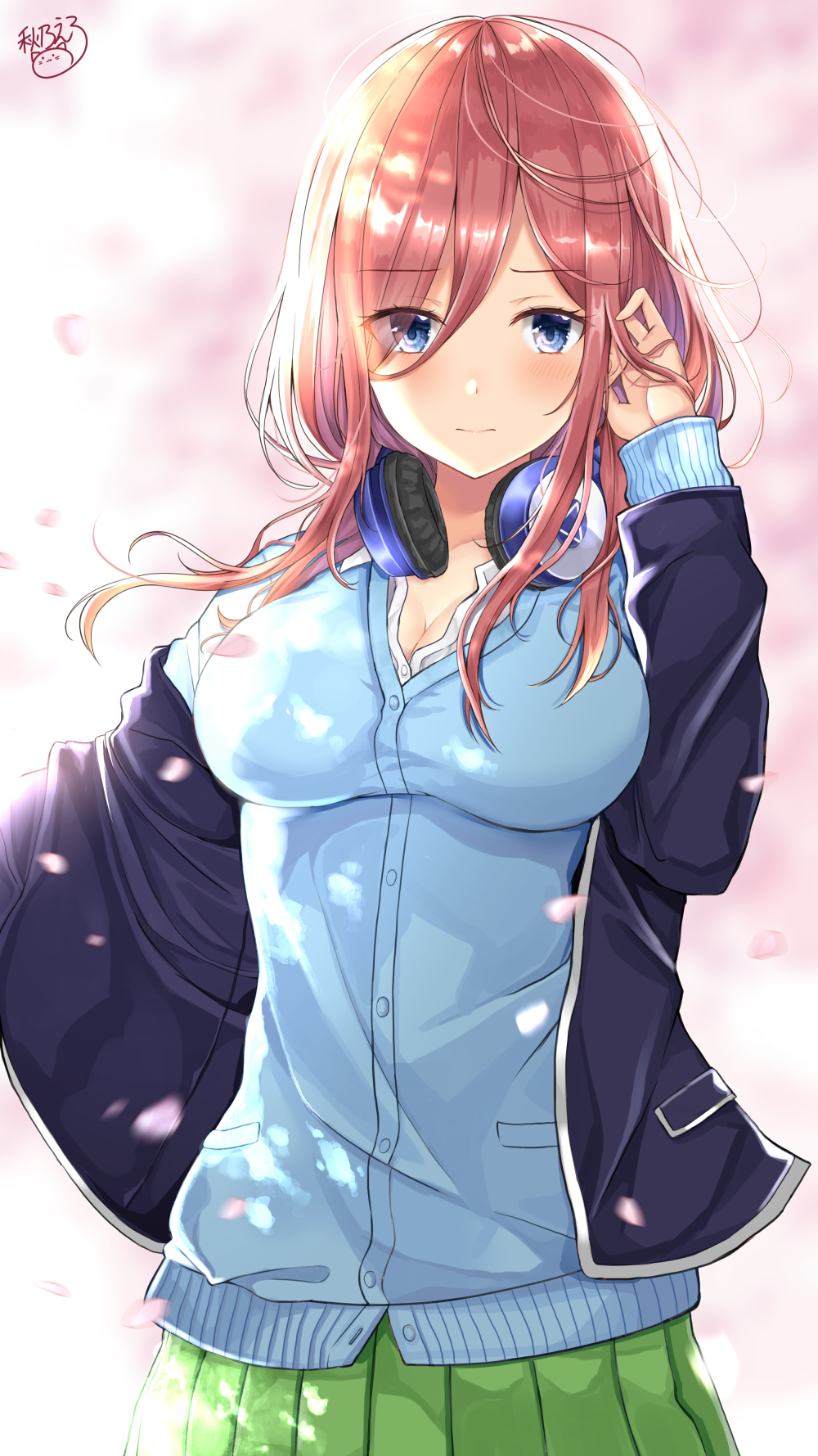 Miku - Anime, Anime art, Gotoubun no hanayome, The Quintessential Quintuplets, Nakano miku, Longpost