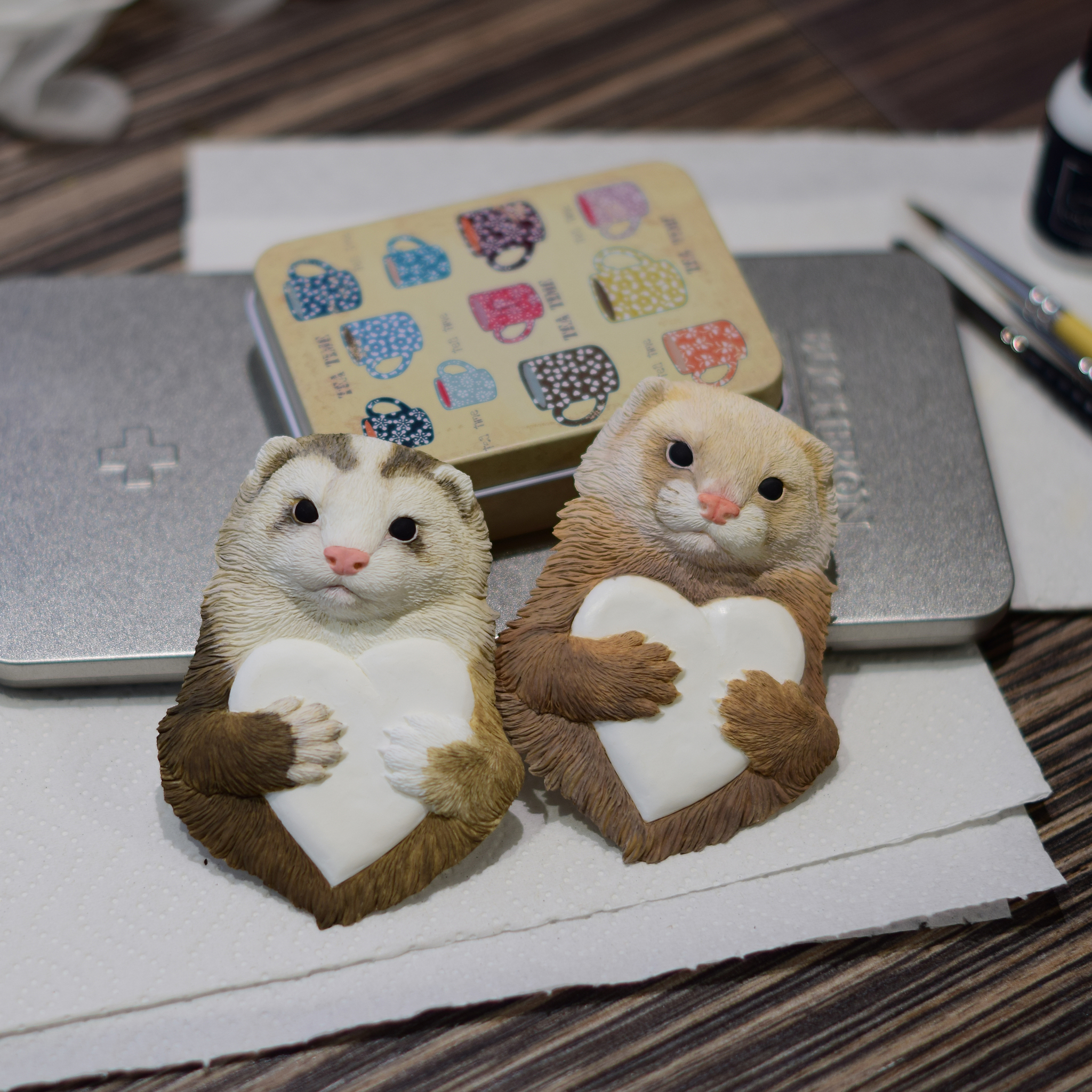 The ferret will steal your heart... as well as your slippers, socks, phone and more! - My, Ferret, Needlework with process, Silicone, Shaping, Video, Longpost