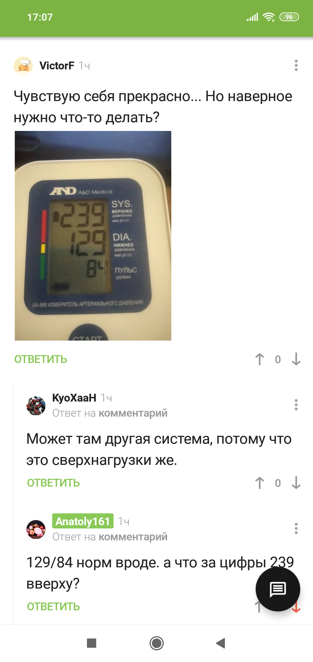 Pressure - Pressure, Tonometer, Screenshot, Longpost