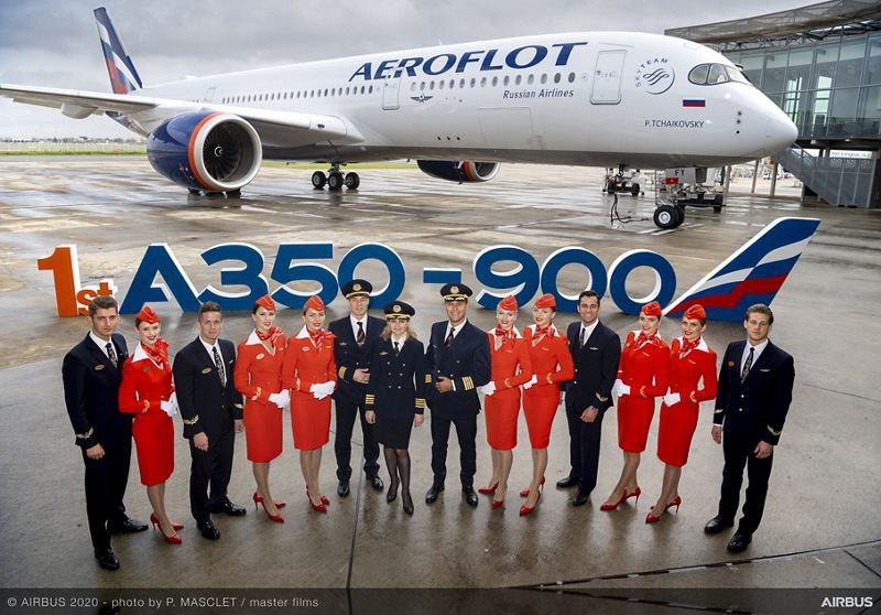 Aeroflot took delivery of the first A350 - My, Aeroflot, Airbus A350, A350, Airbus, Handsome men, Incident, Airplane, Longpost